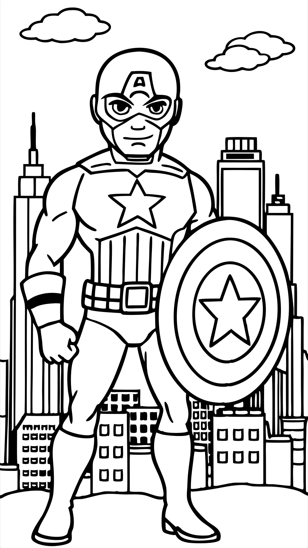 Captain America Páginas para colorear